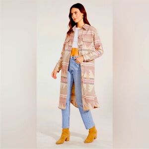 Never Worn! BB Dakota Steve Madden Moon Coat In Mojave Print